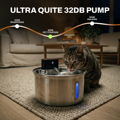 Carlow & Friends 2.2L Cordless Pet Water Fountain + FREE 3-Pack of Filters